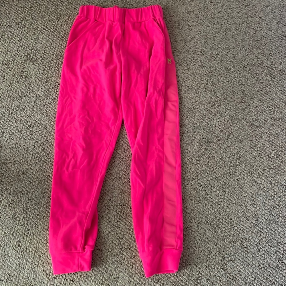 Dudley Stephens Hot Pink Track Pants with Side Stripe